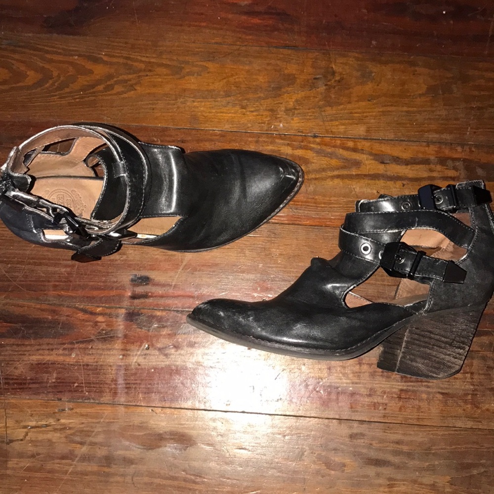 Jeffrey Campbell Everwell Washed Black Booties